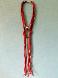 Multi Layer Looped Long Rubber Necklace