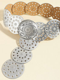 Round Buckle Western Wide Belted