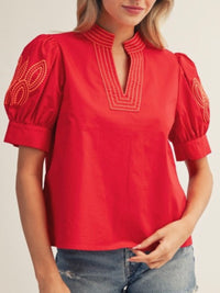 Beautiful Embroidered Sleeve Blouse