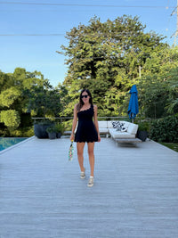 Lycra Scalloped One Shoulder Skort Dress