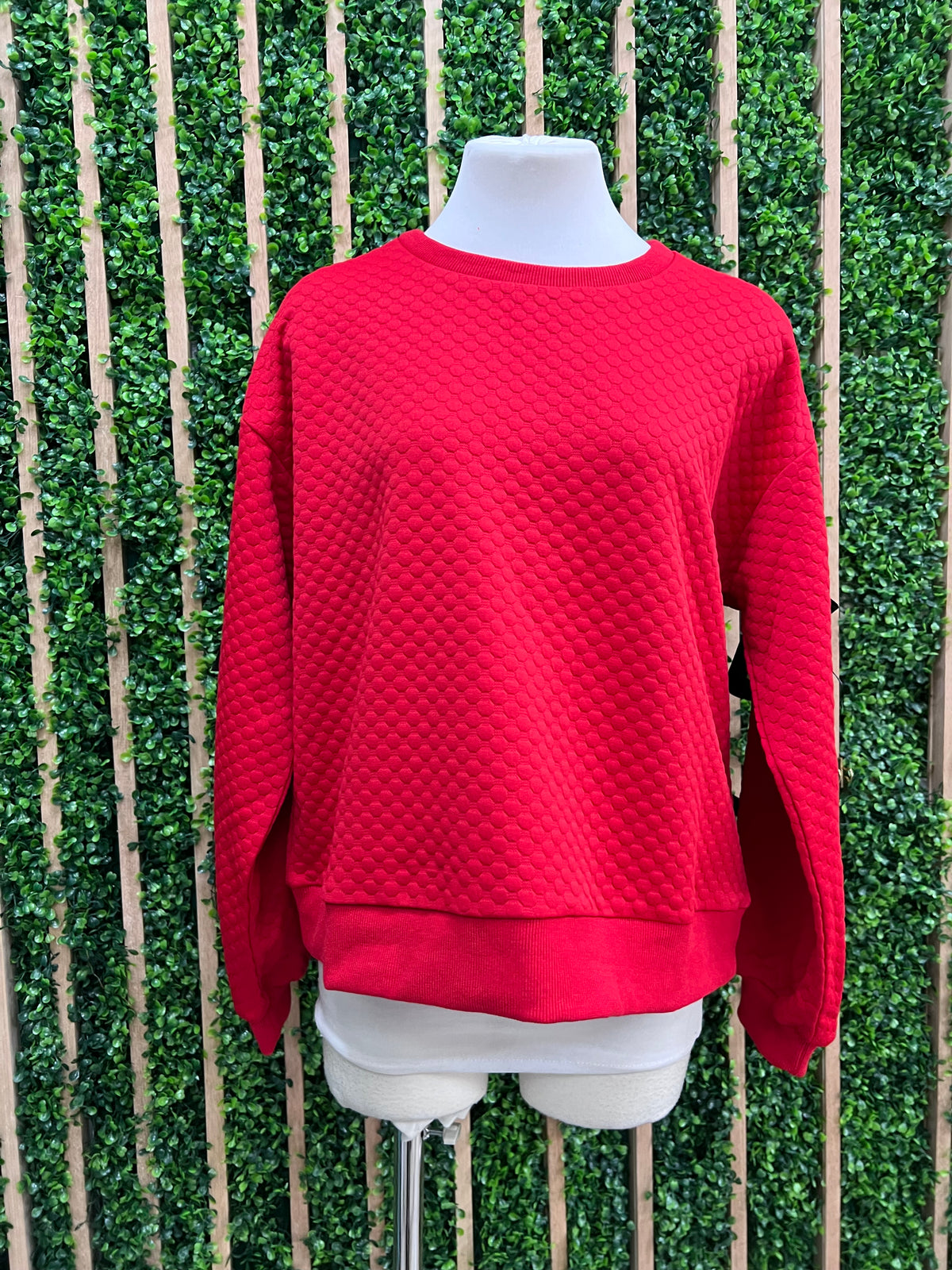 Red Bow Detail Sweater