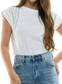 Shoulder Studded Muscle Tee