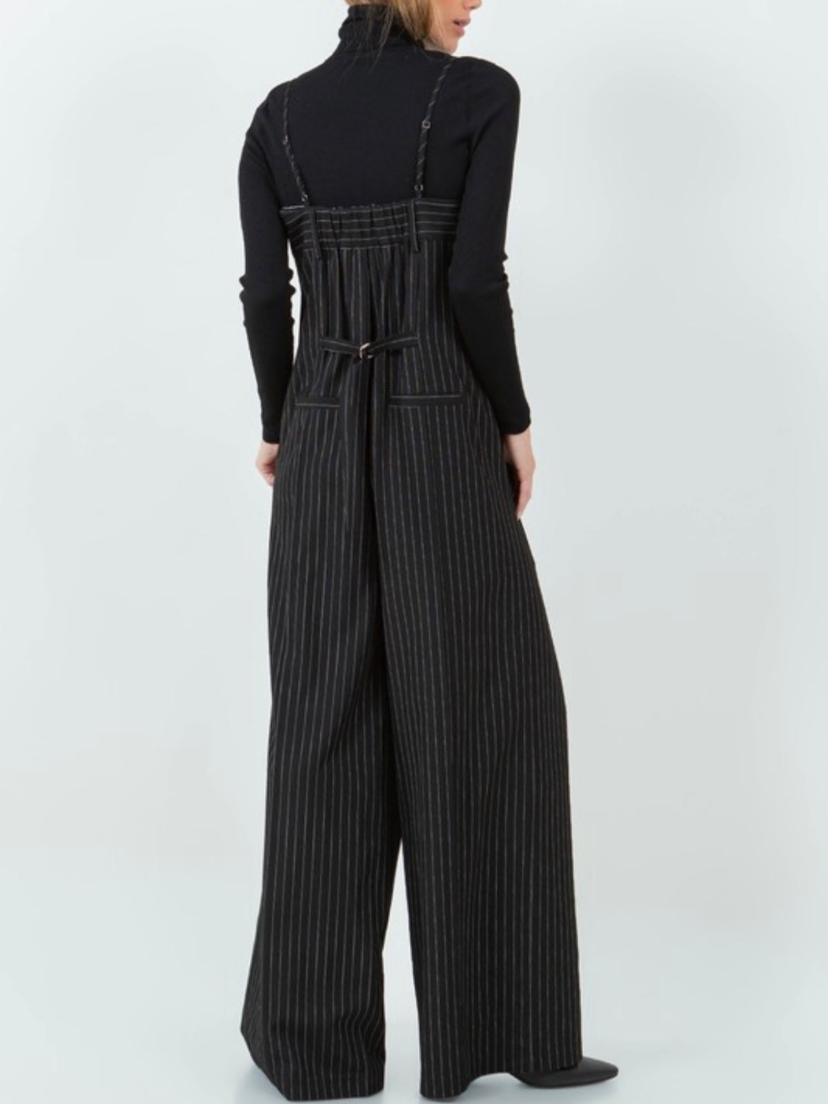 Pinstripe Loose Fit Jumpsuit