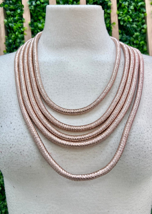 5 Layer Metallic Multilayer Necklace