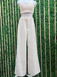 Coastal Breeze Wide-Leg Linen Blend Pants