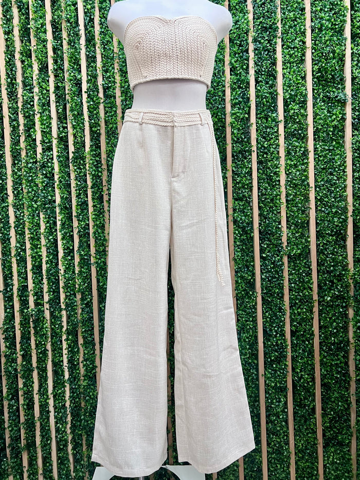 Coastal Breeze Wide-Leg Linen Blend Pants