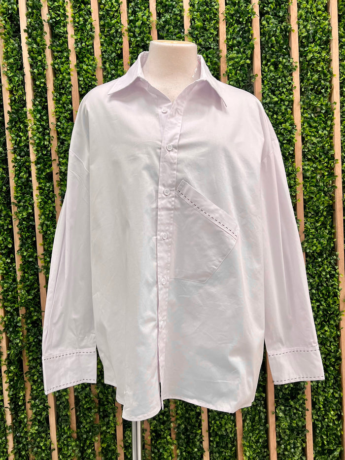 Pocket Stitch Detail Blouse
