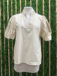 Beautiful Embroidered Sleeve Blouse
