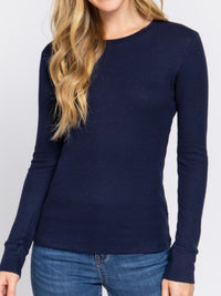 Everyday Long Sleeve Waffle Thermal Long Sleeve Top