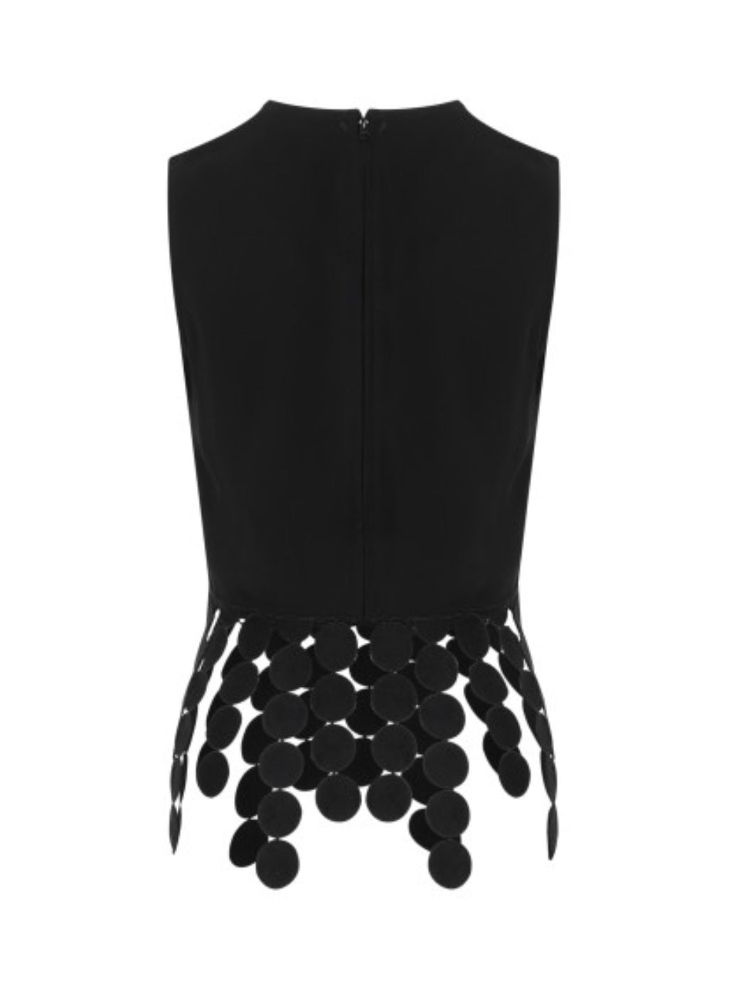 Circle Tassel Trim Sleeveless Top