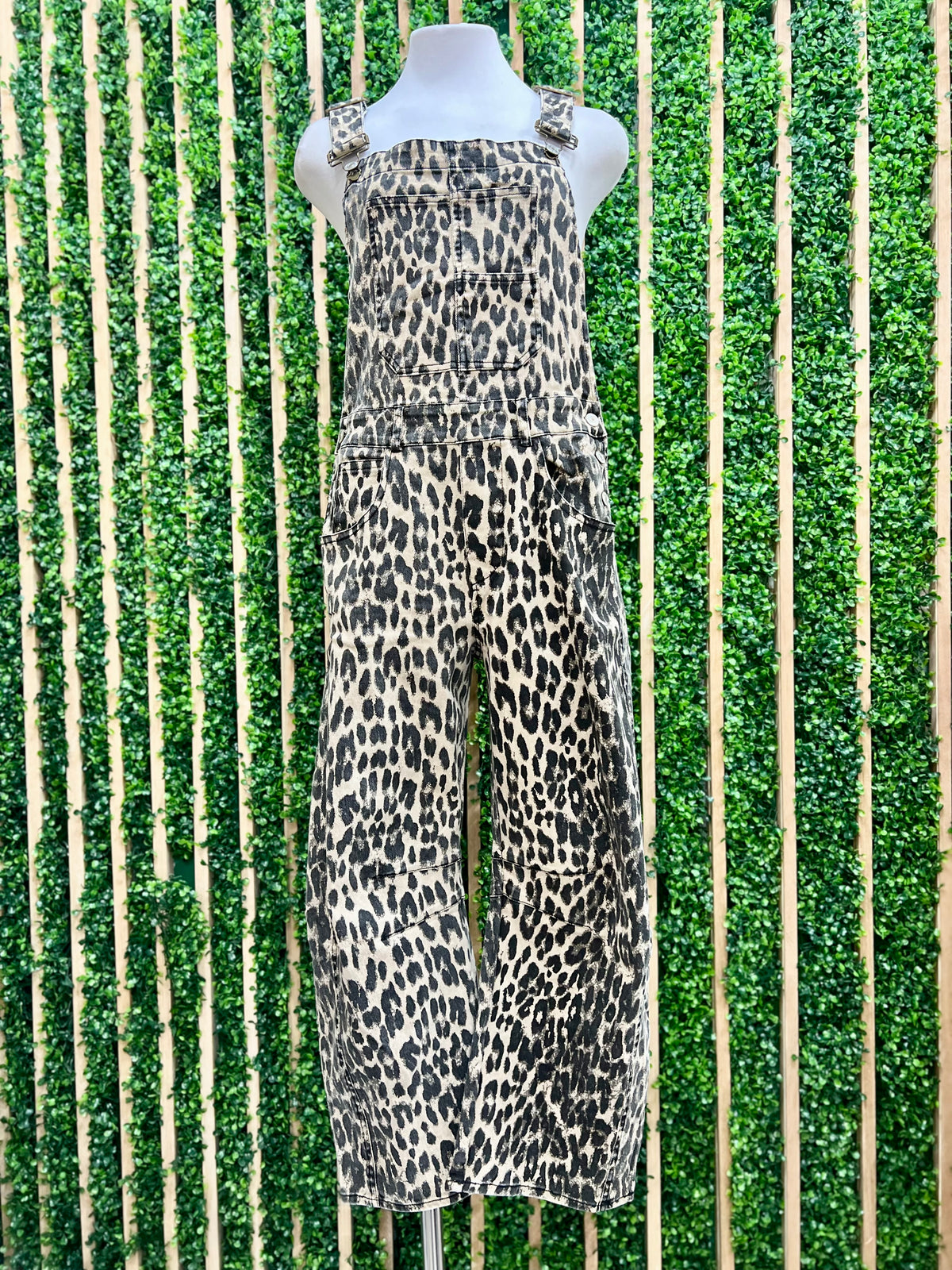 Leopard Printed Barrel Overall
