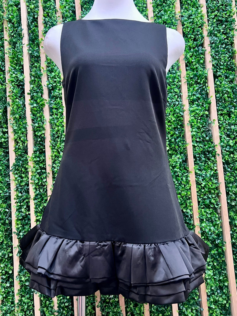 Balloon Hem Contrast Tie Back Romper