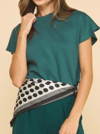 Modal Cap Short Sleeve Top