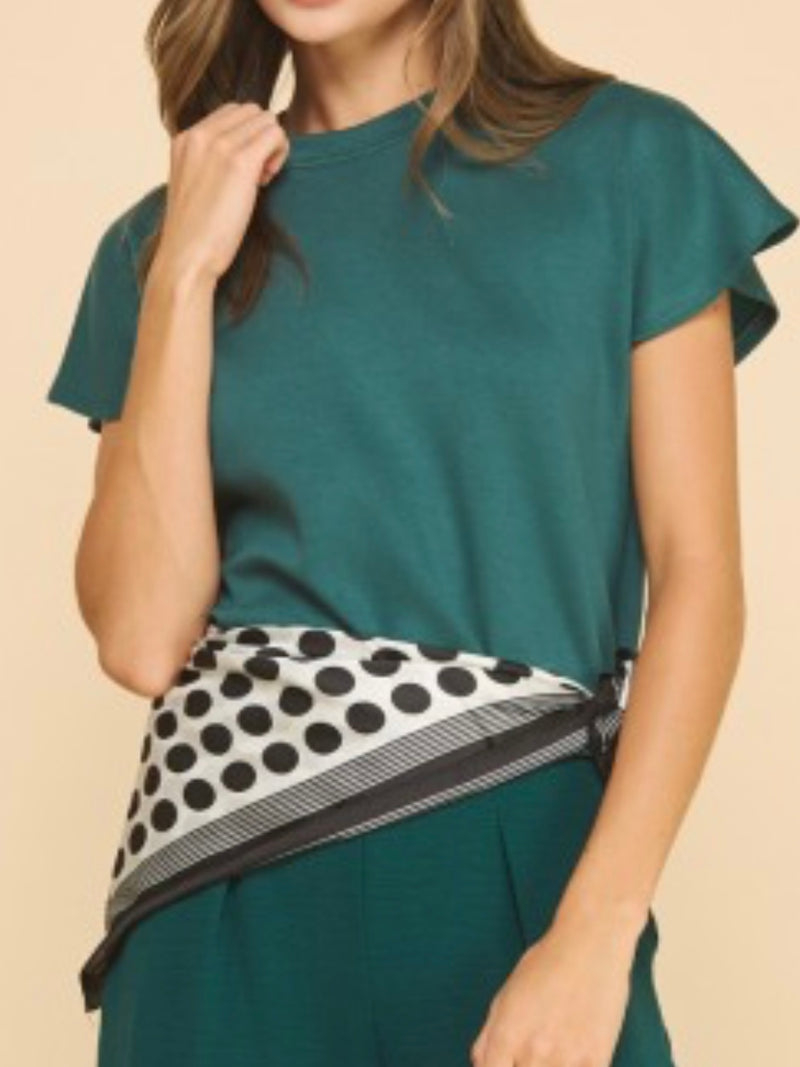 Modal Cap Short Sleeve Top