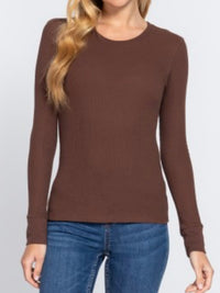 Everyday Long Sleeve Waffle Thermal Long Sleeve Top