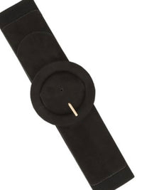 Contrast Black Suede Belt