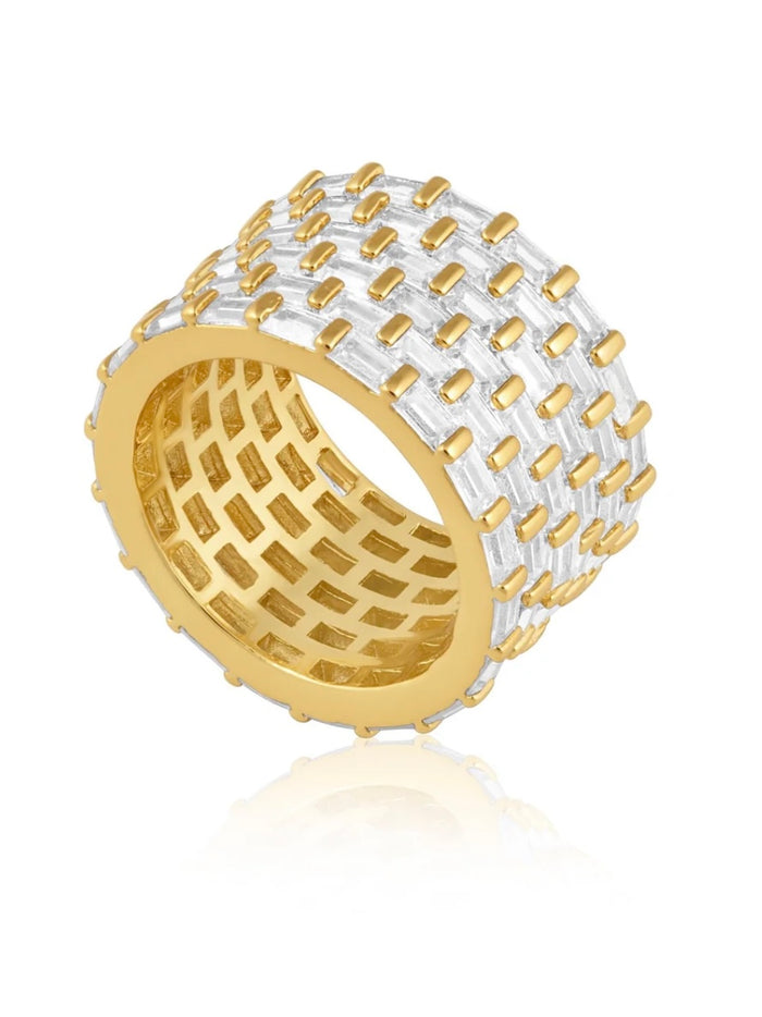SJ Elegant Baguette Band Ring