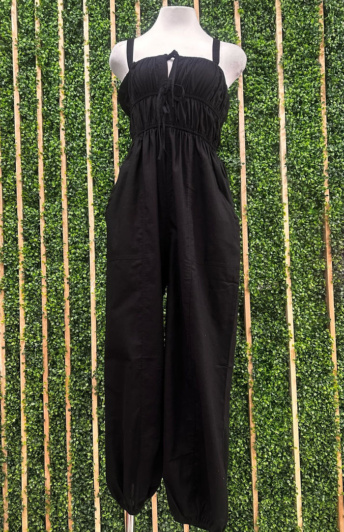 Shirred Front Jogger Jumpsuit
