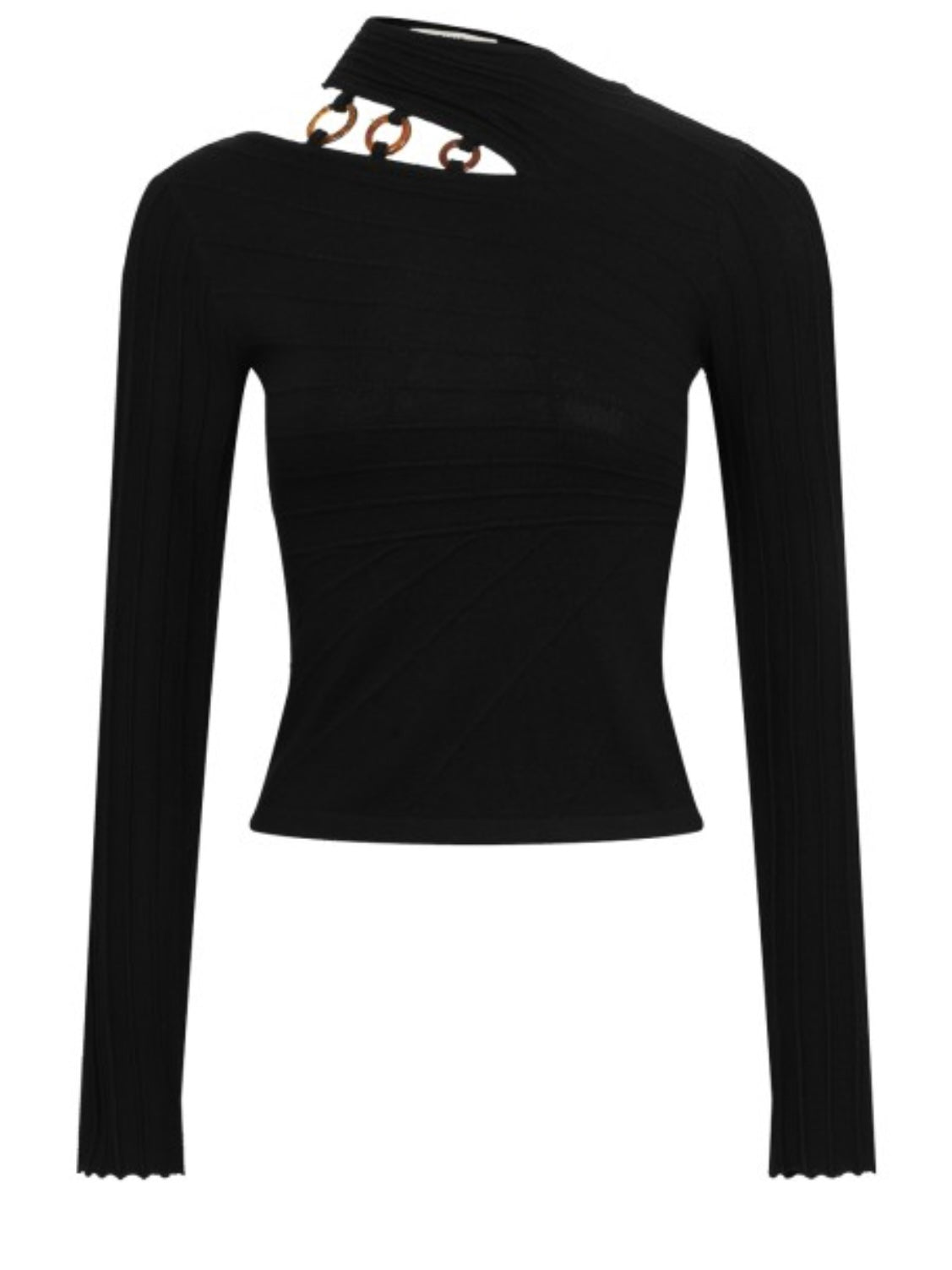 Cutout Ring Detail Knit Sweater