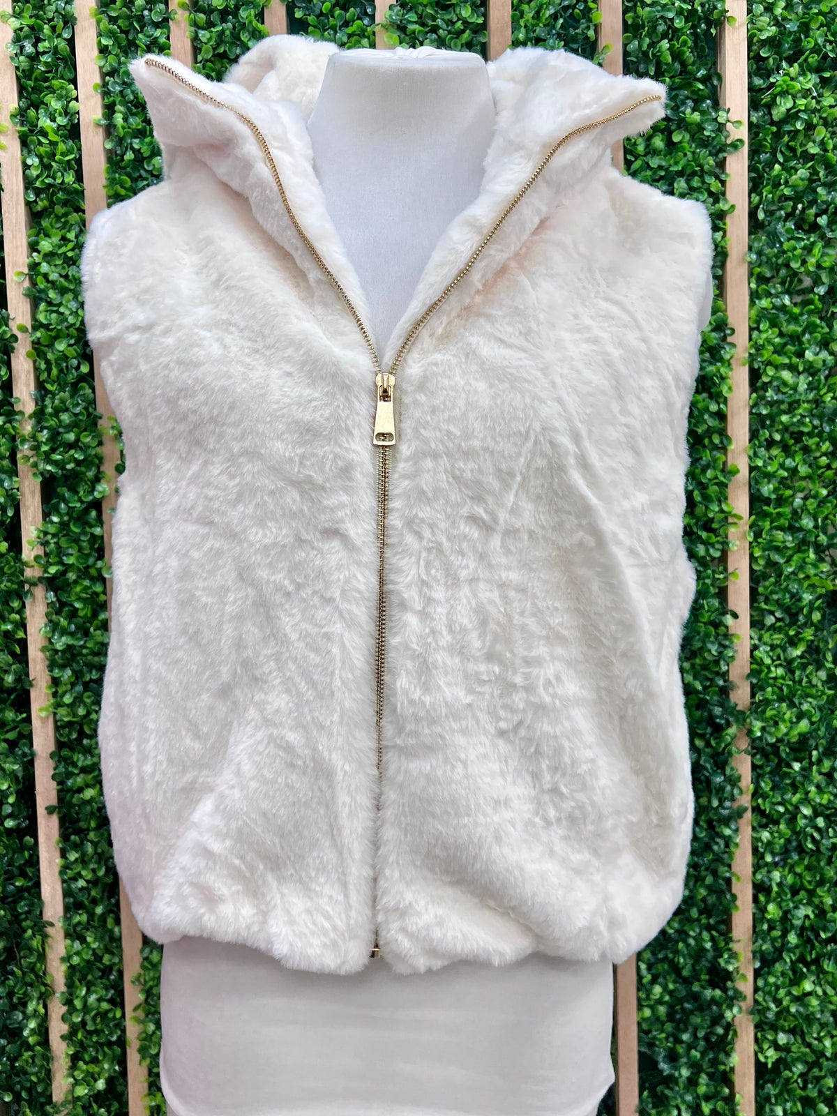 Faux Fur Hooded Vest