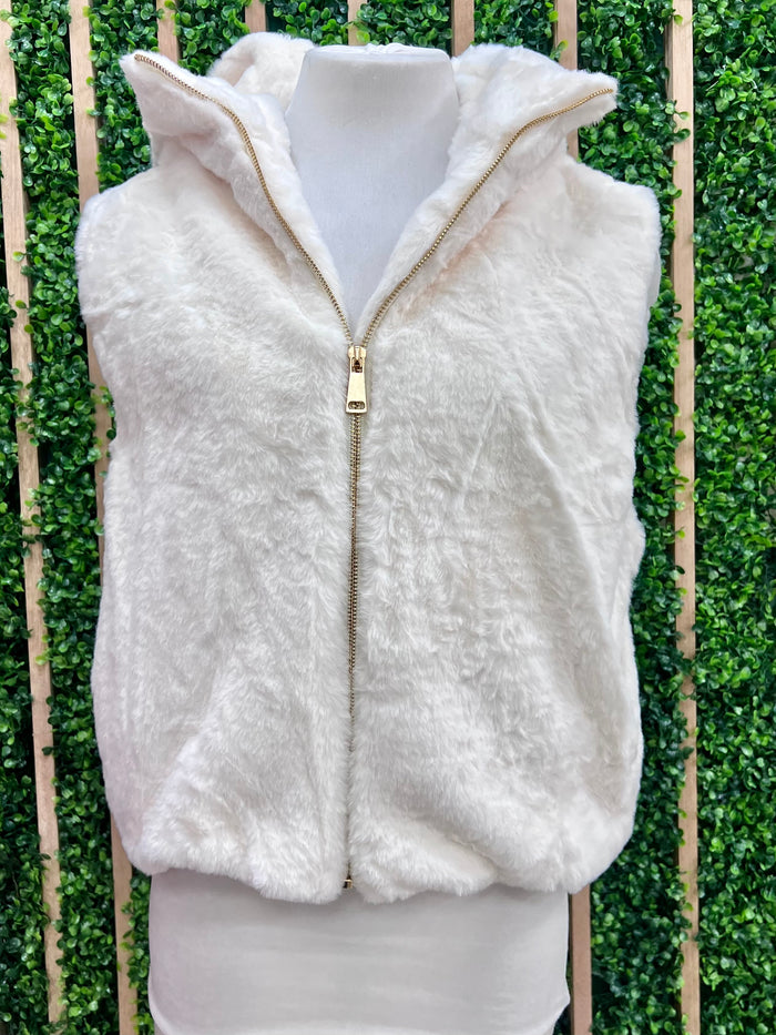 Faux Fur Hooded Vest