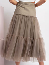 Beautiful Mesh A line Midi Skirt