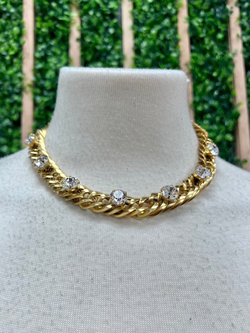 Yochi Large Stone Statement Necklace