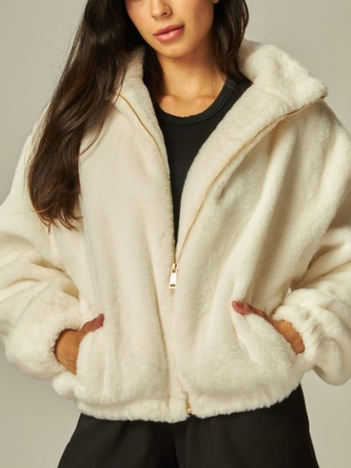 Faux Fur Collared Jacket