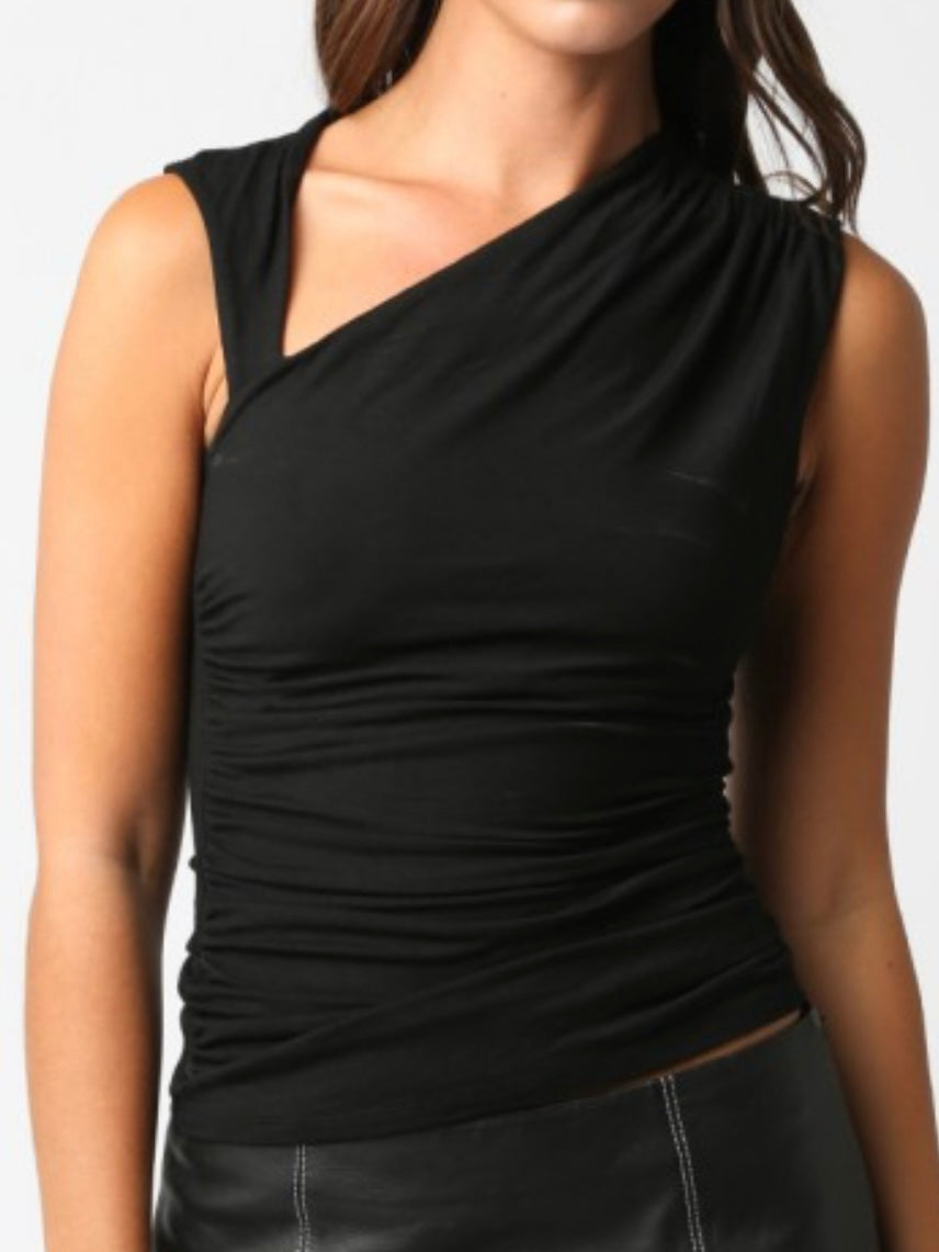Asymmetrical Neckline Top