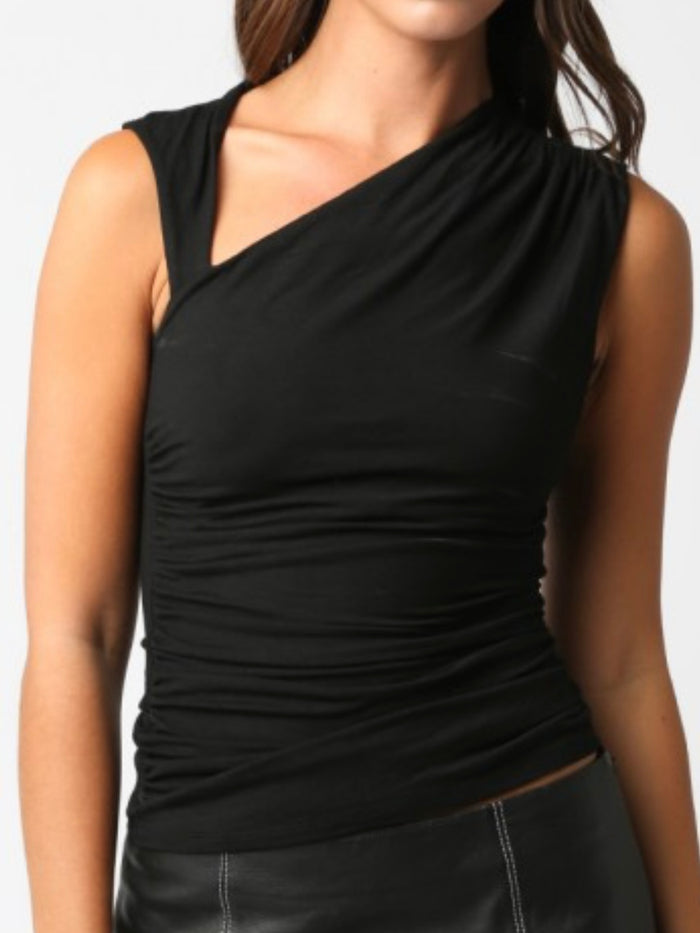 Asymmetrical Neckline Top