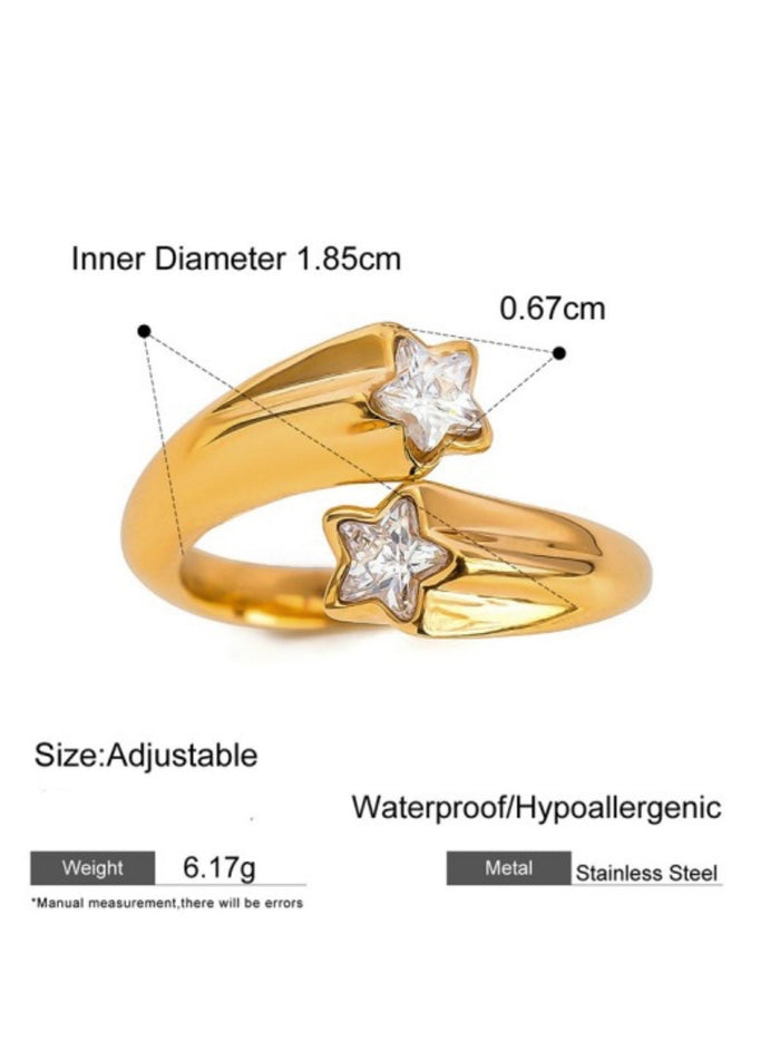 SS Star Open Ring
