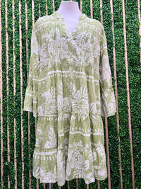 Italy Floral Eyelet Short Dress