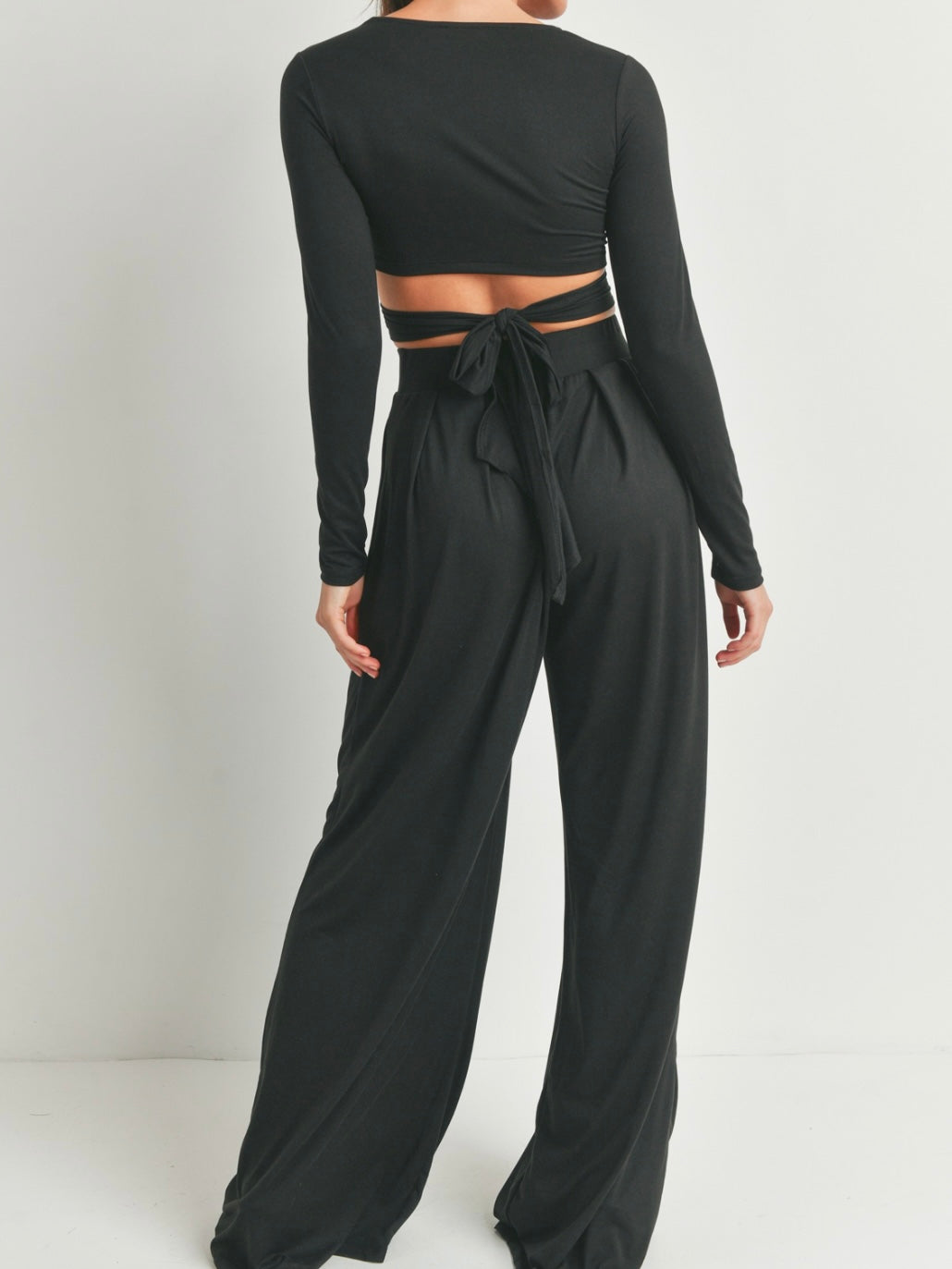 Long Sleeve Wrap Pant Set