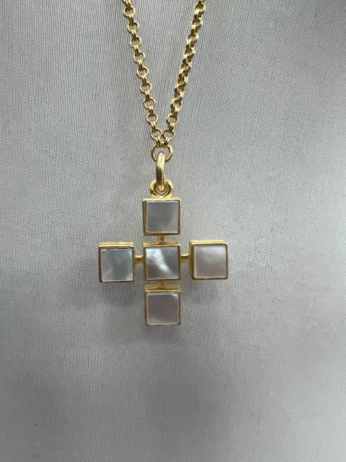 WD Large Stone Cross Necklace