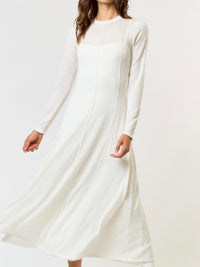 Beautiful Double Layered Long Sleeve Maxi Dress