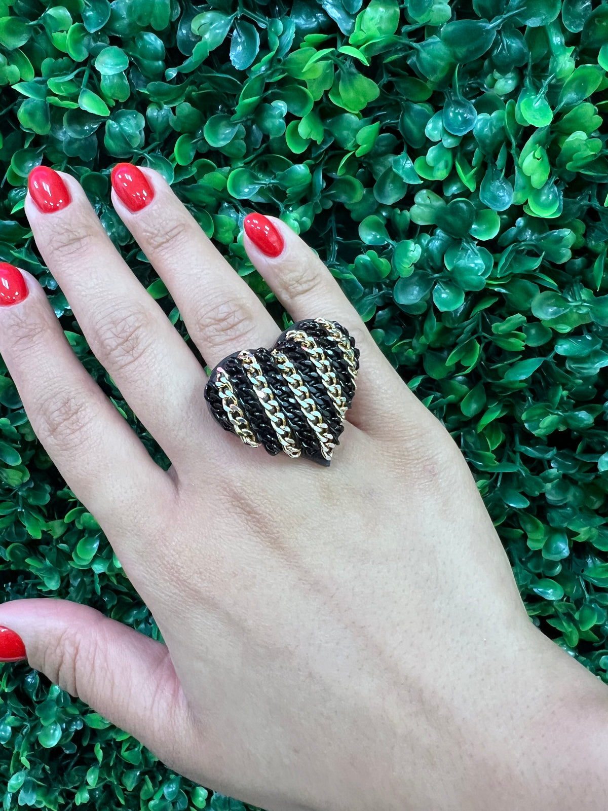 BE Heart Crystal Ring
