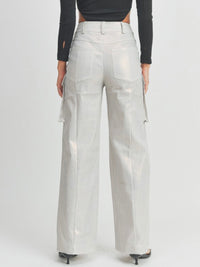 Metallic Finish Cargo Pant