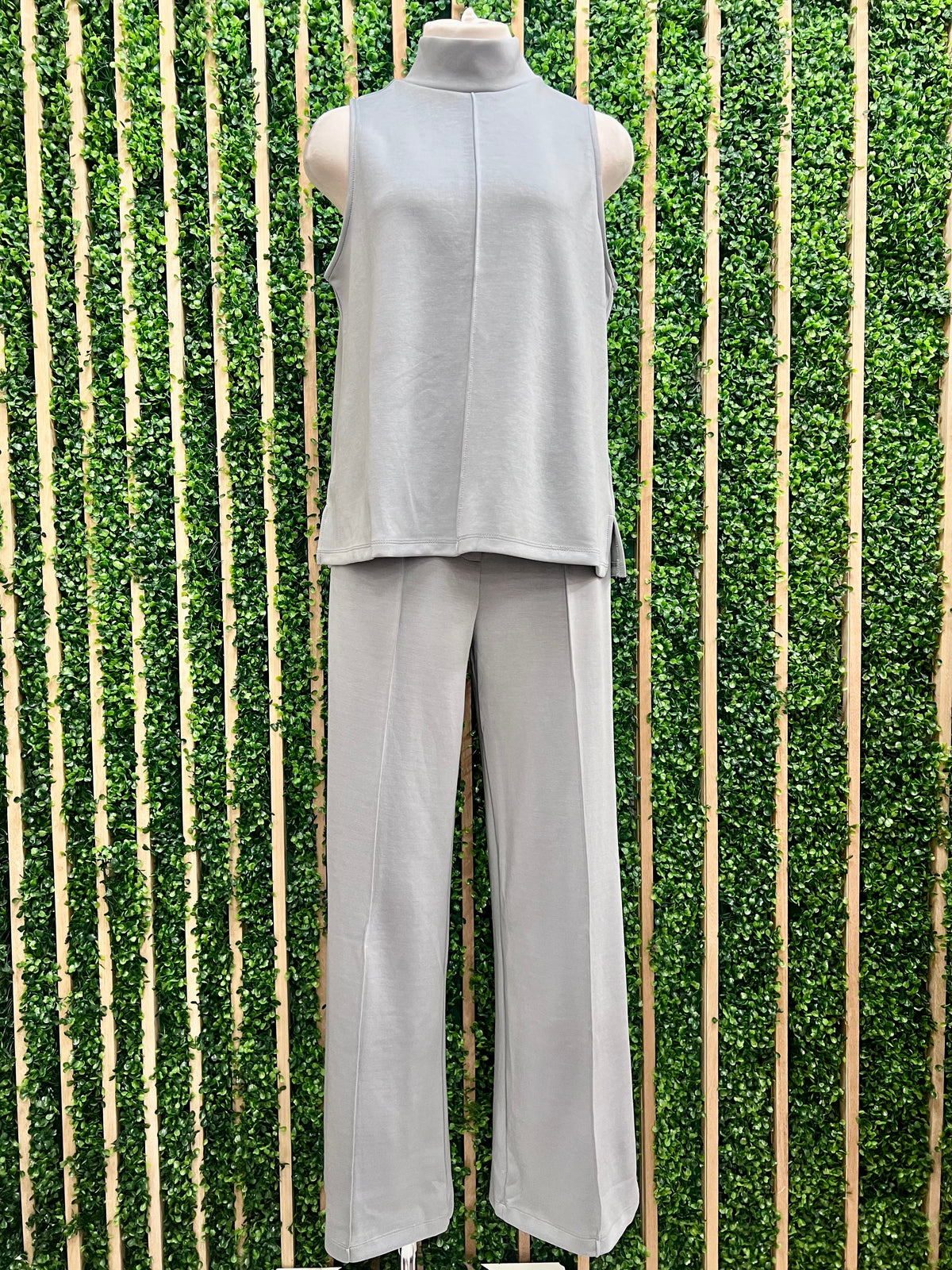 Elegant High Neck Modal Pant Set