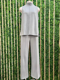 Elegant High Neck Modal Pant Set