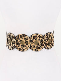 Faux Animal Fur Disc Belt