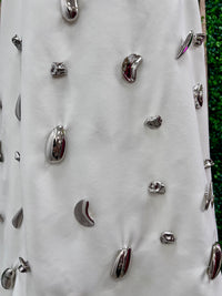 Cream Design Studs Cami Dress