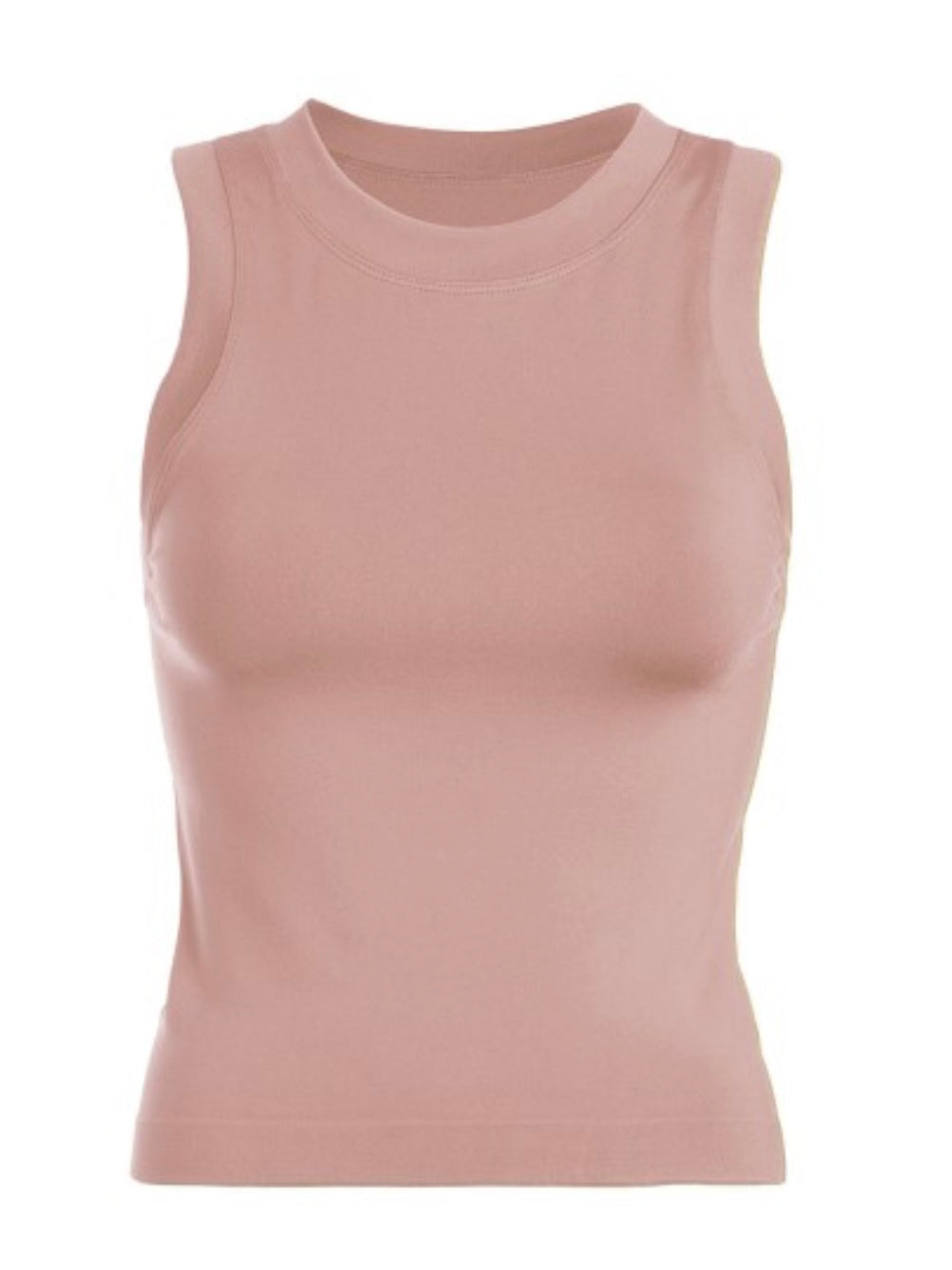 High Neck Sleeveless Basic Cami