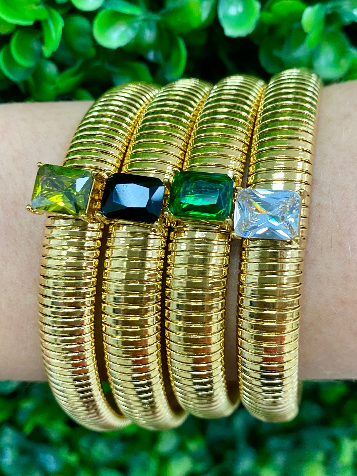 Crystal Embellished Cobra Bracelet