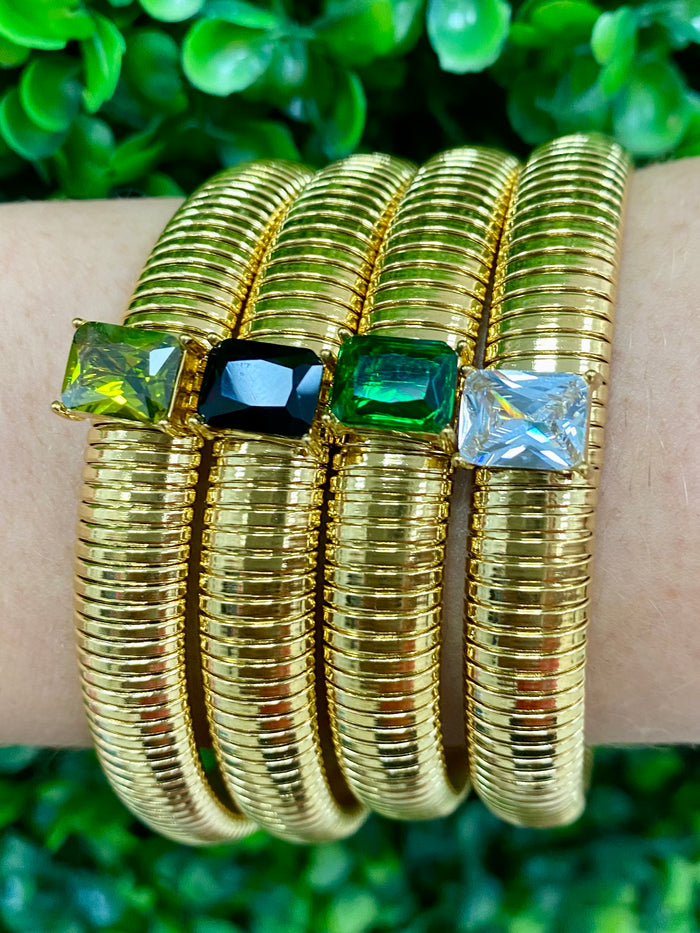 Crystal Embellished Cobra Bracelet