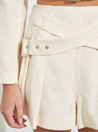 Vanilla Cross Belted Flare Shorts