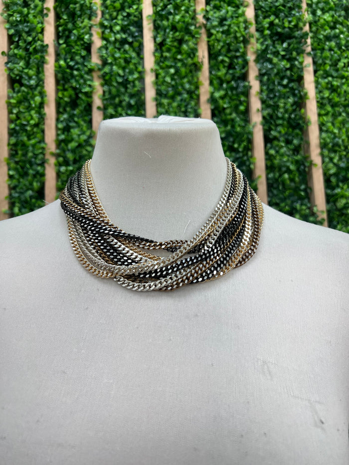 BE Multilayer Metallics Short Necklace