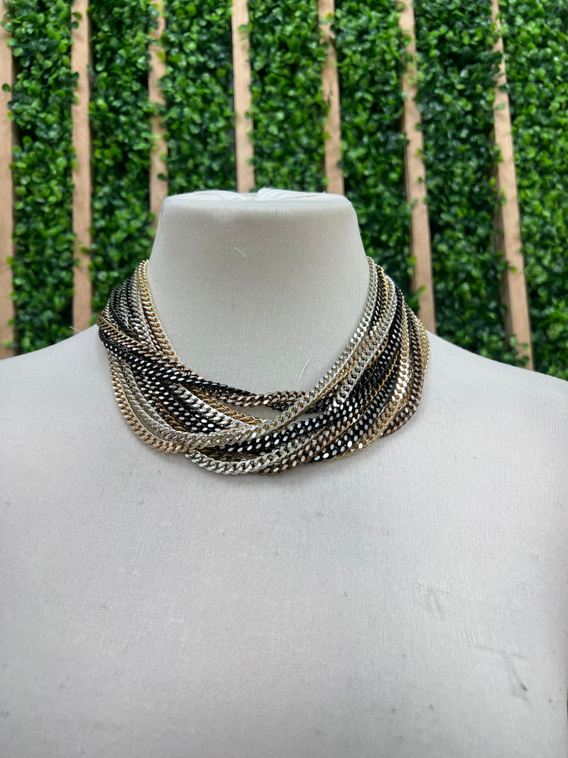 BE Multilayer Metallics Short Necklace