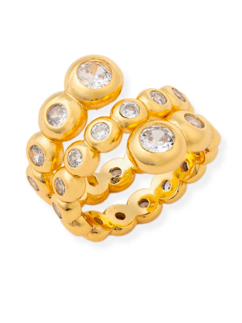 Bracha Jaylen Spiral Crystal Ring