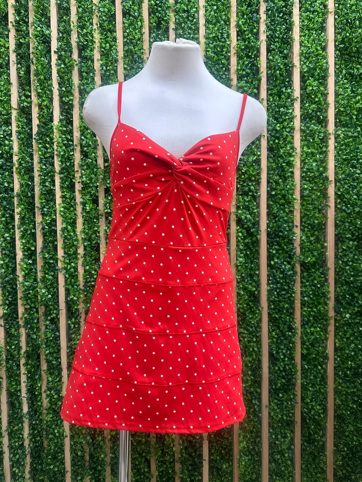 Red Polka Dot Sporty Dress