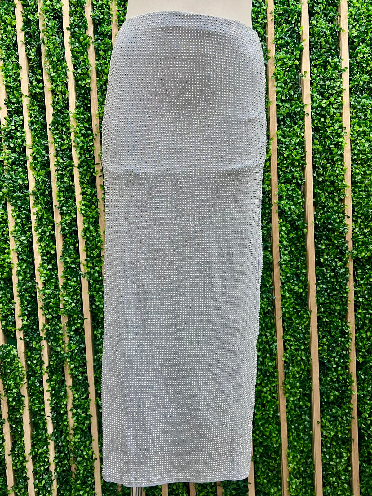 Grey Studded Skirt Set